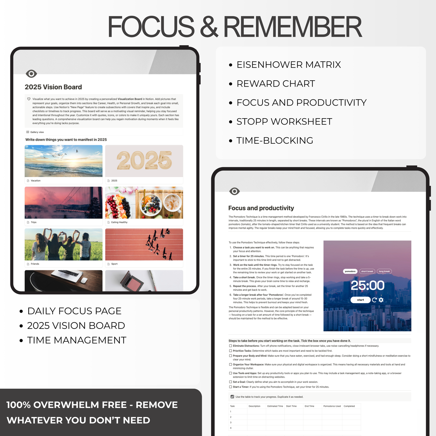 focus planner notion