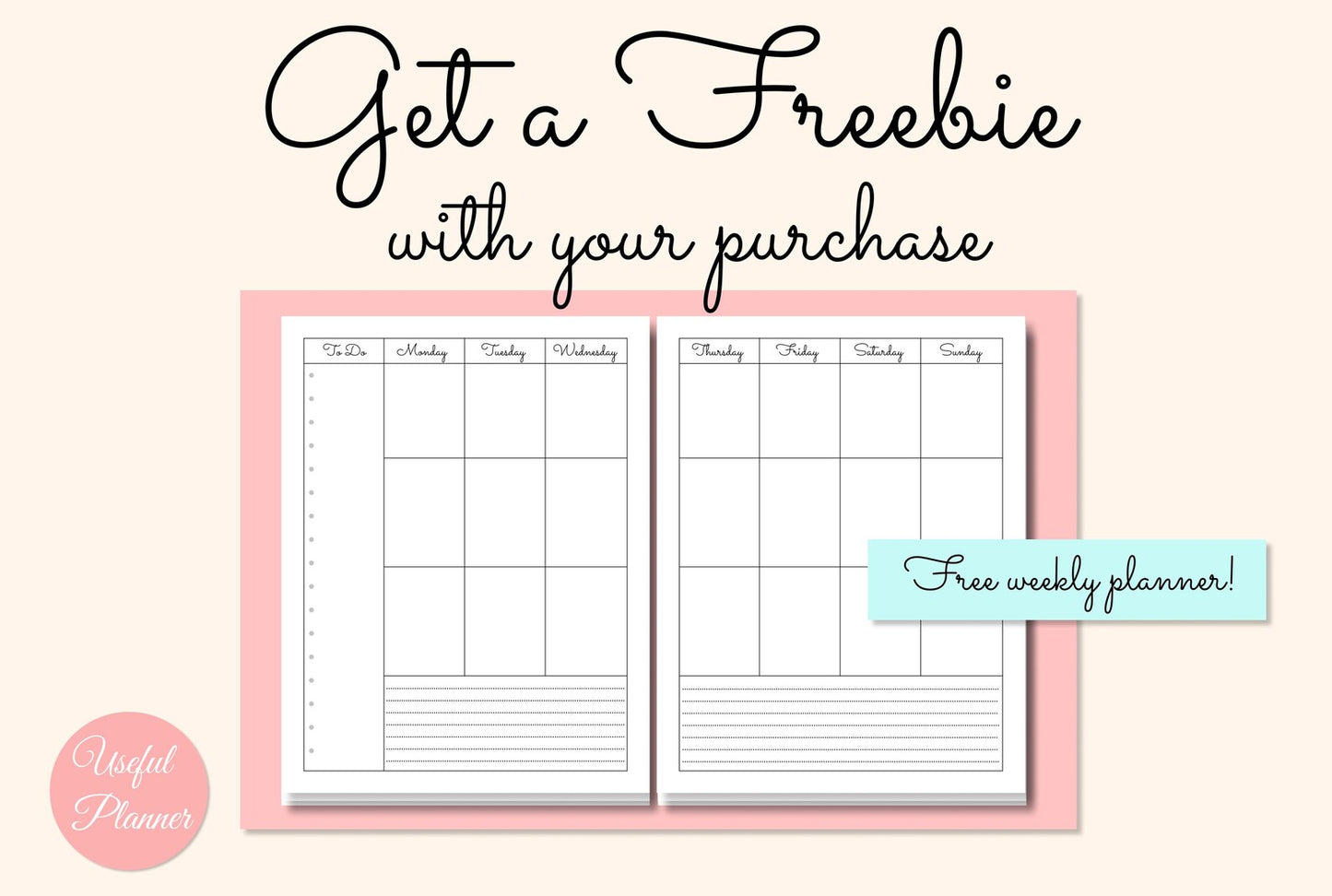 freebie with every purchase