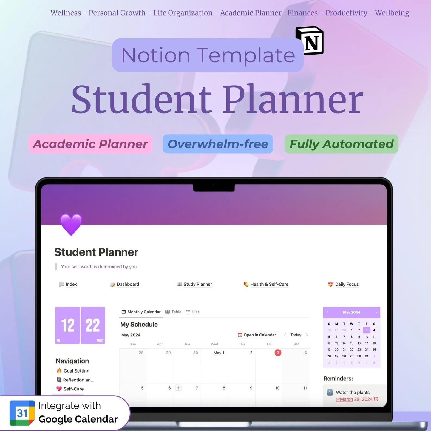 Notion Student planner