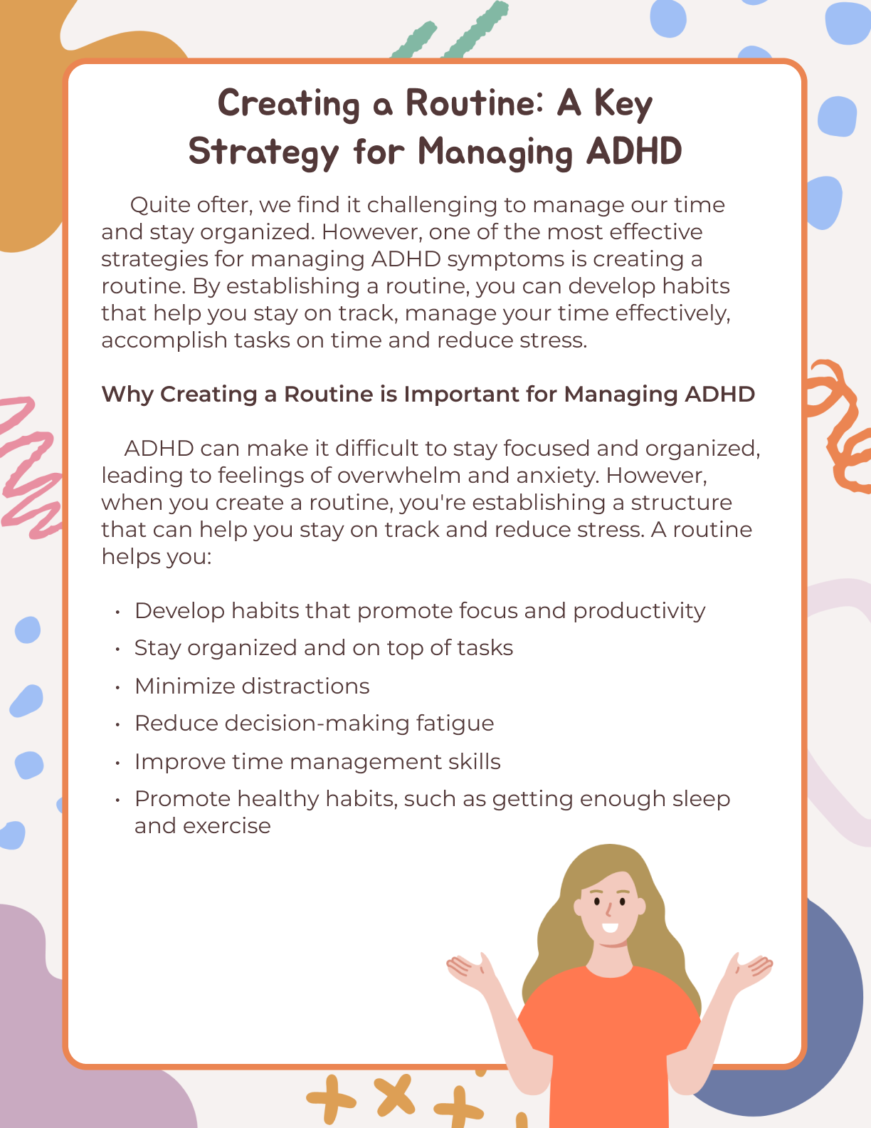 Adhd Routine Disruption Creating a Routine: A Key Strategy for Managing ADHD β UsefulPlanner