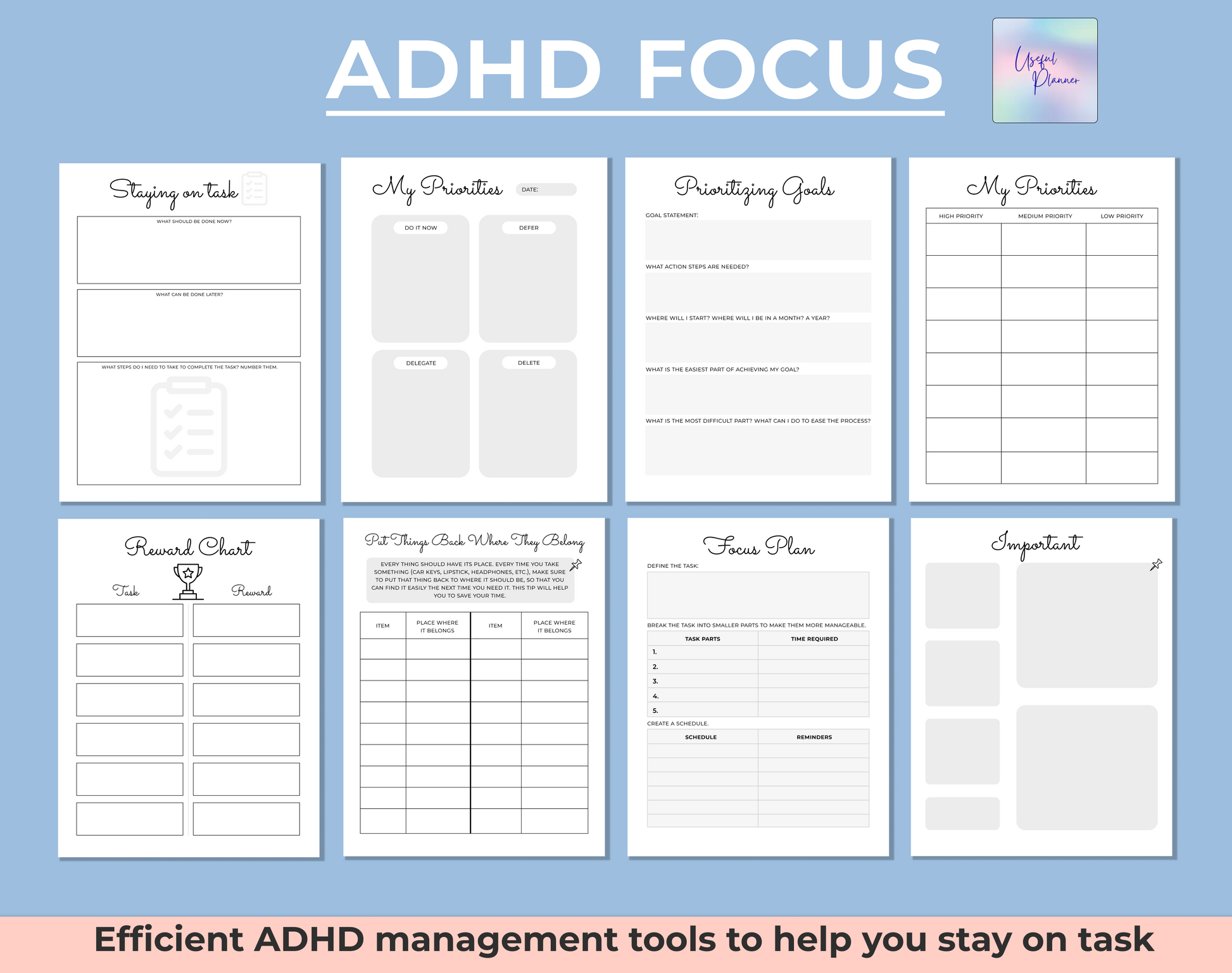 adhd focus planner