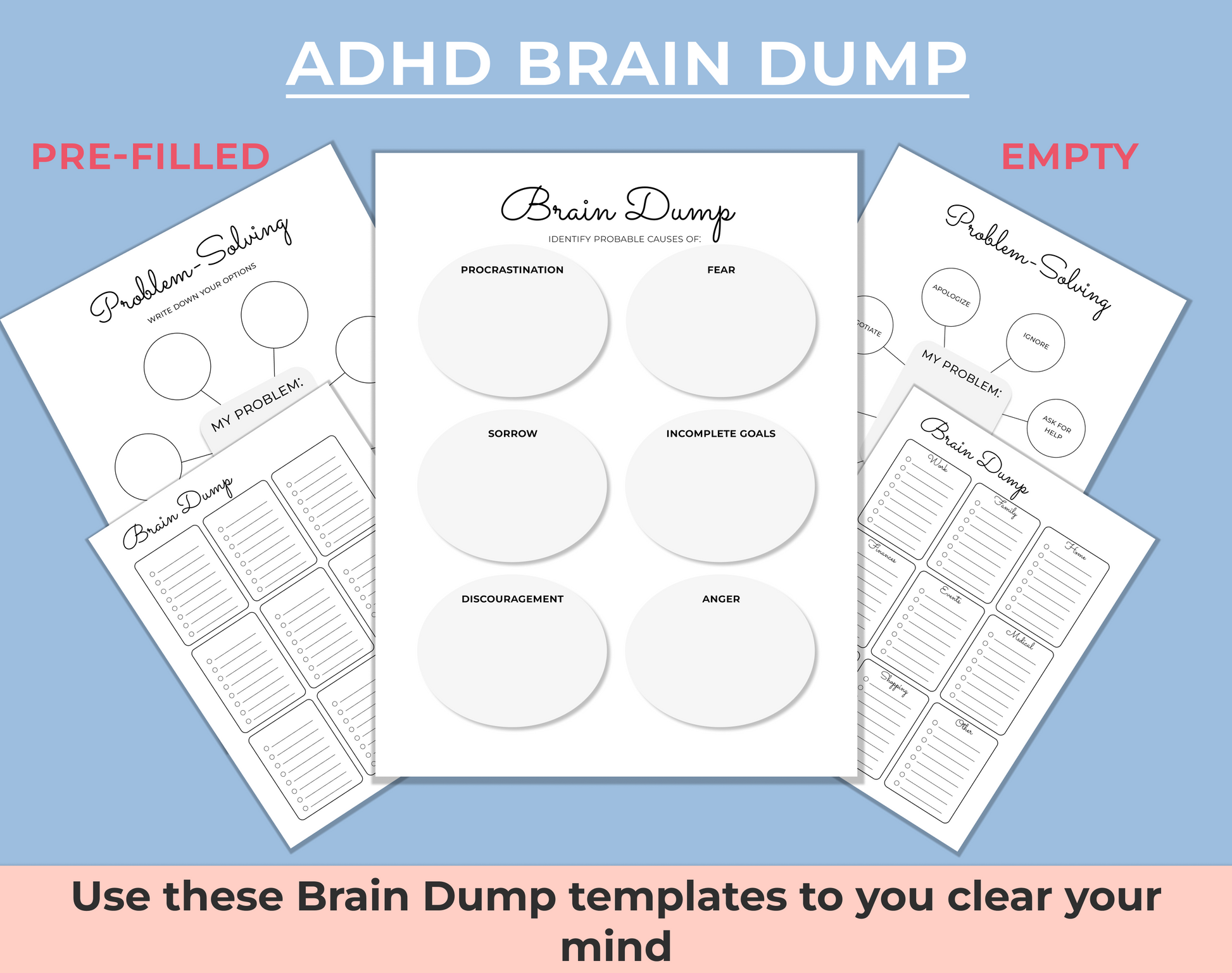 adhd brain dump journal