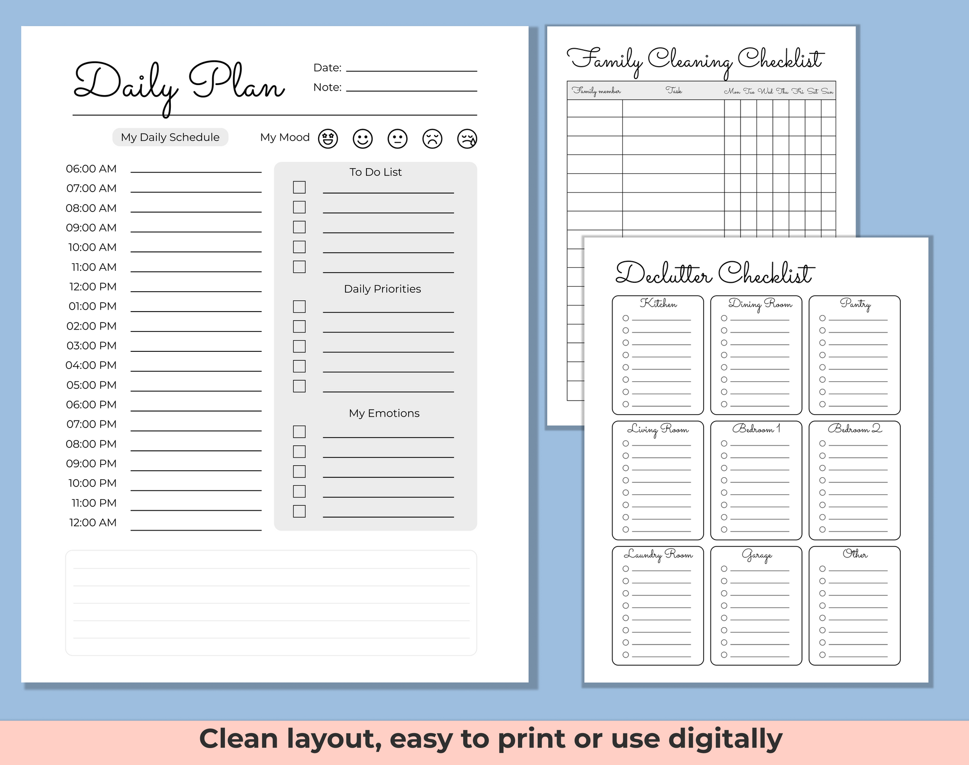 ADHD daily planner