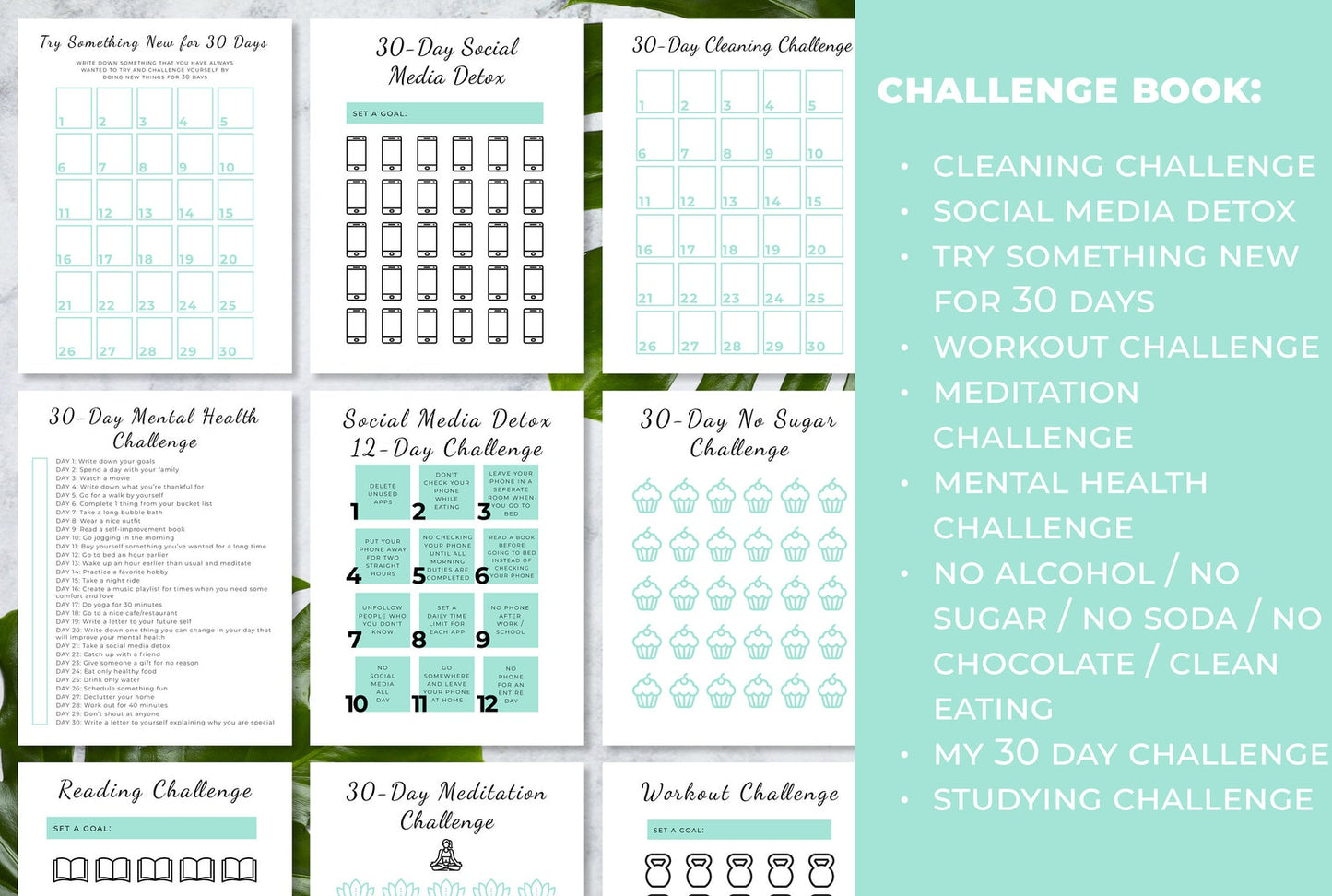 Printable challenge book