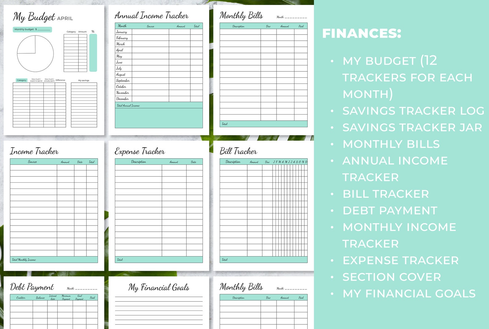 budget planner pages