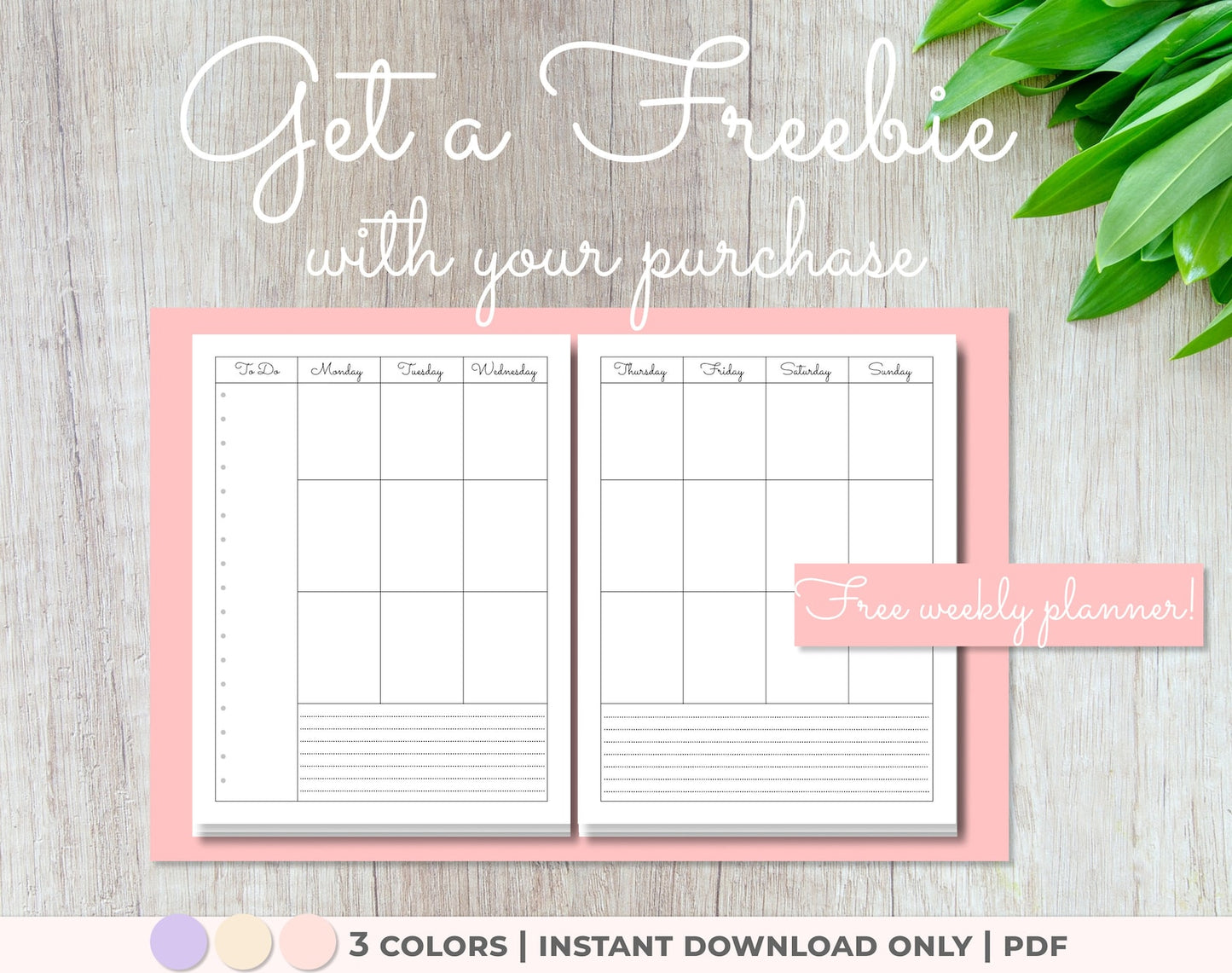 freebie from UsefulPlanner with every purchase