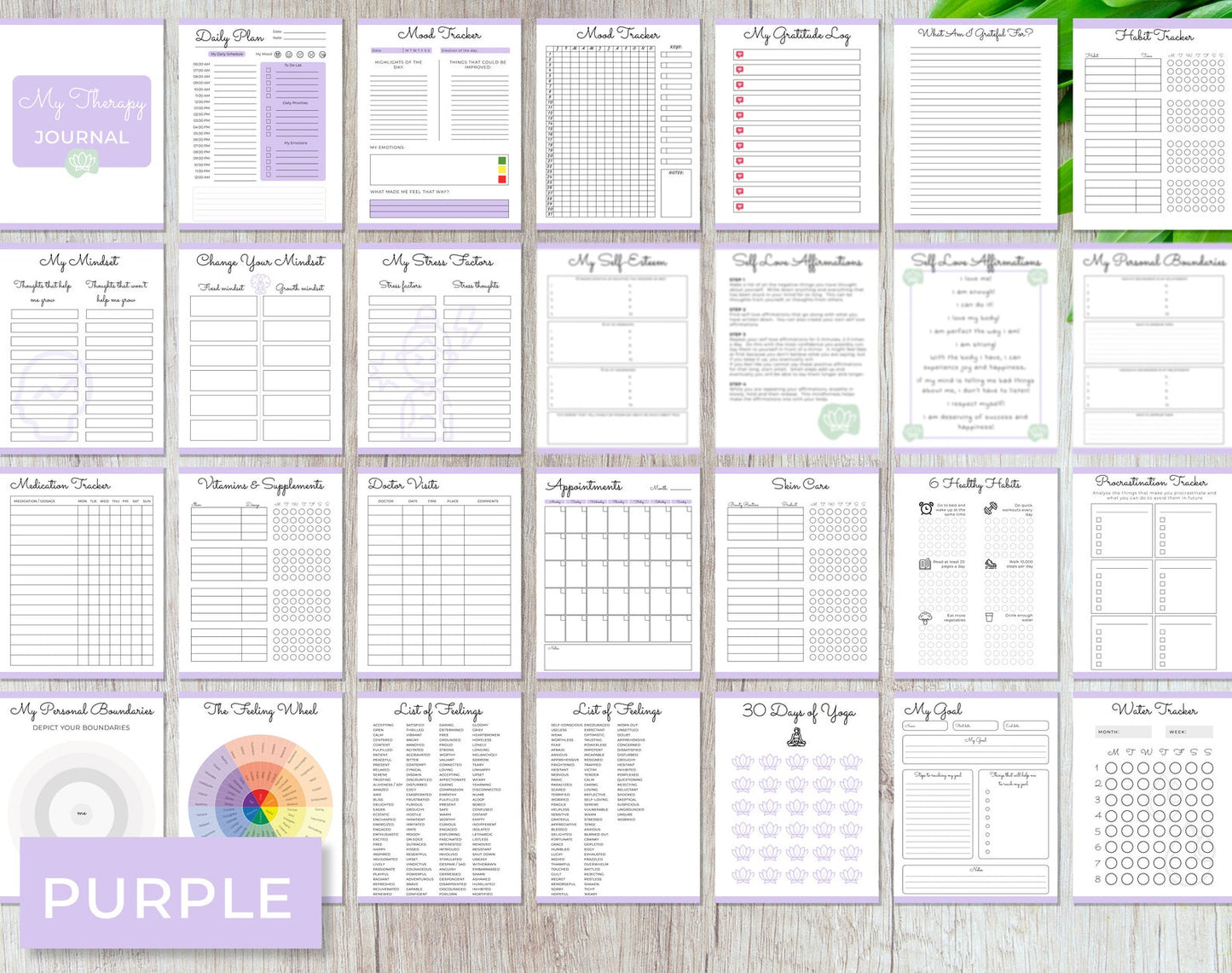 purple planner