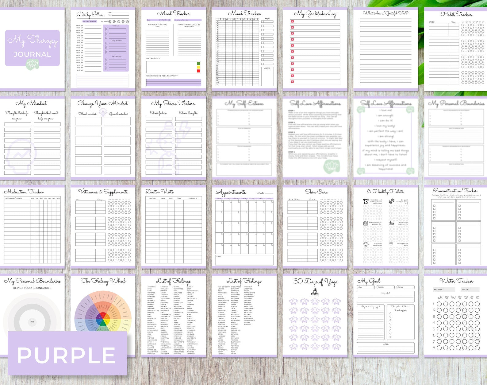 purple planner