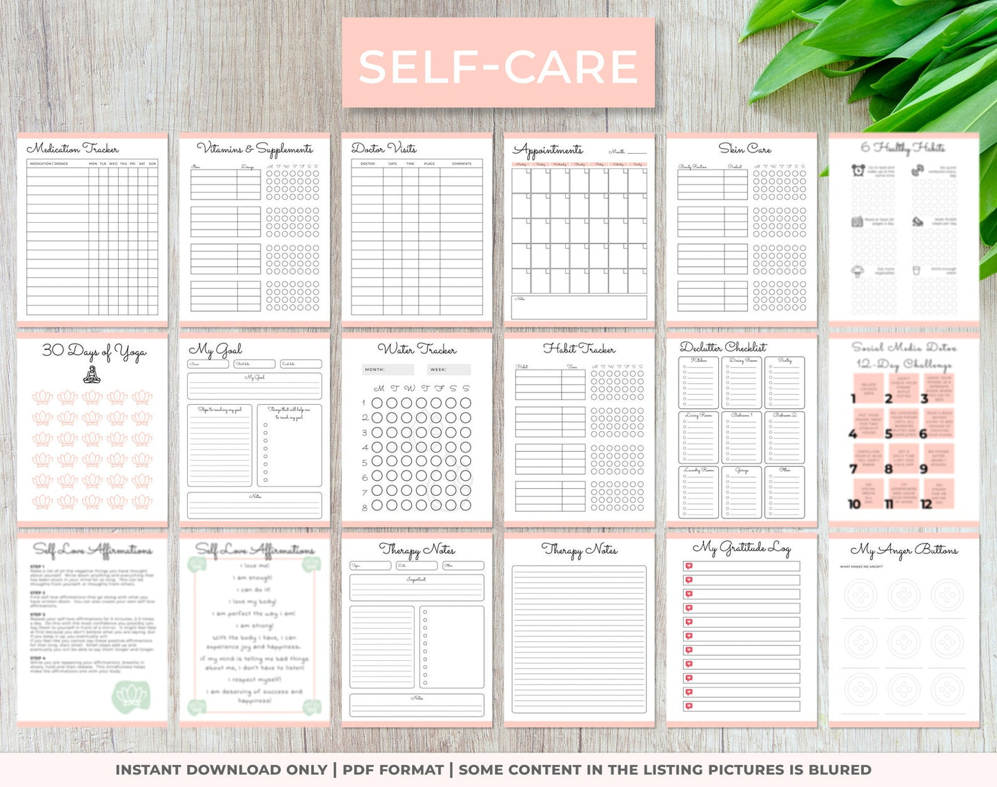 self-care planner