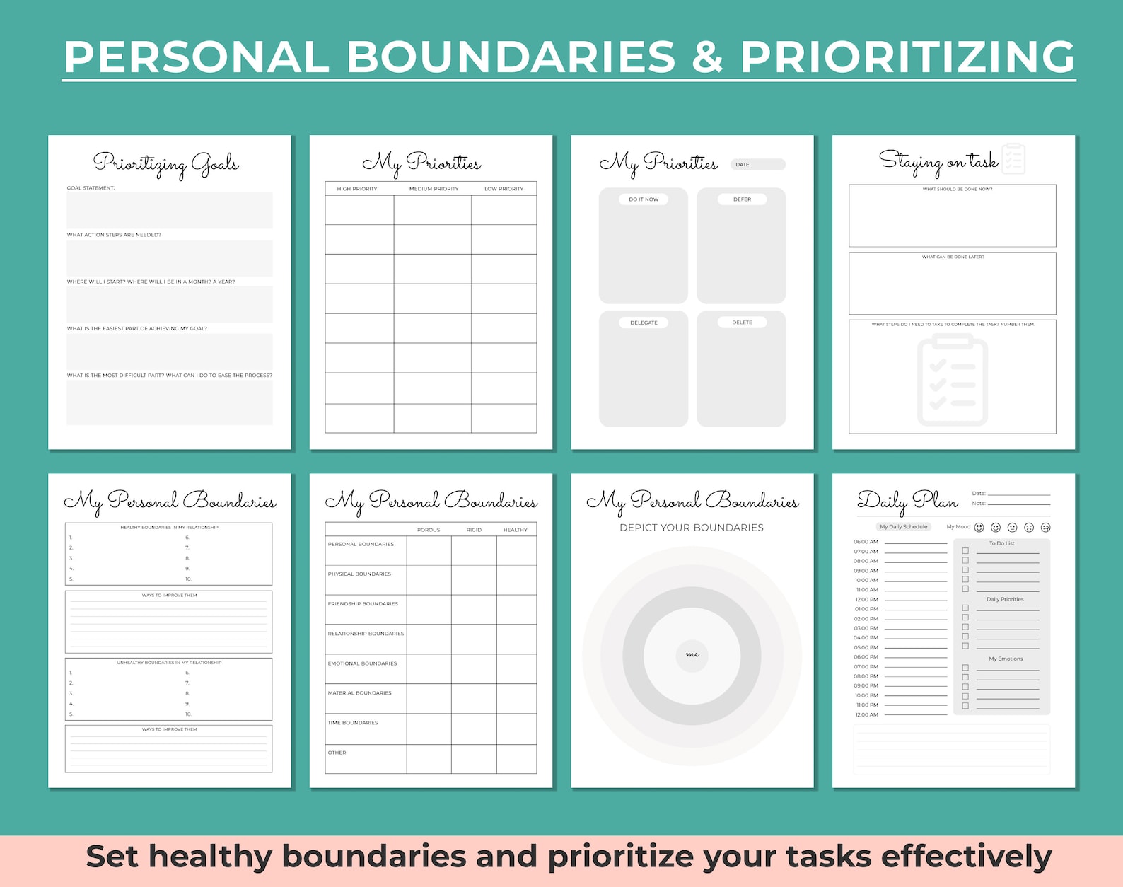 pages to help you set personal boundaries