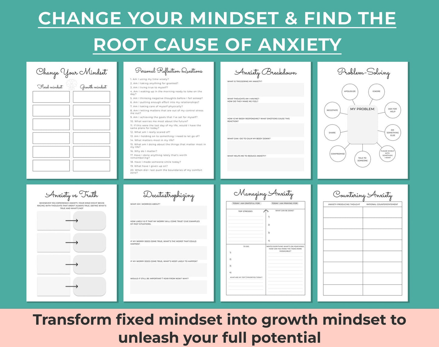 pages to help you change our mindset and fight anxiety