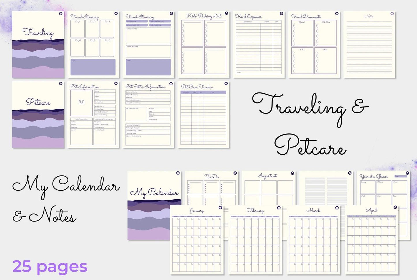 travel and petcare planners