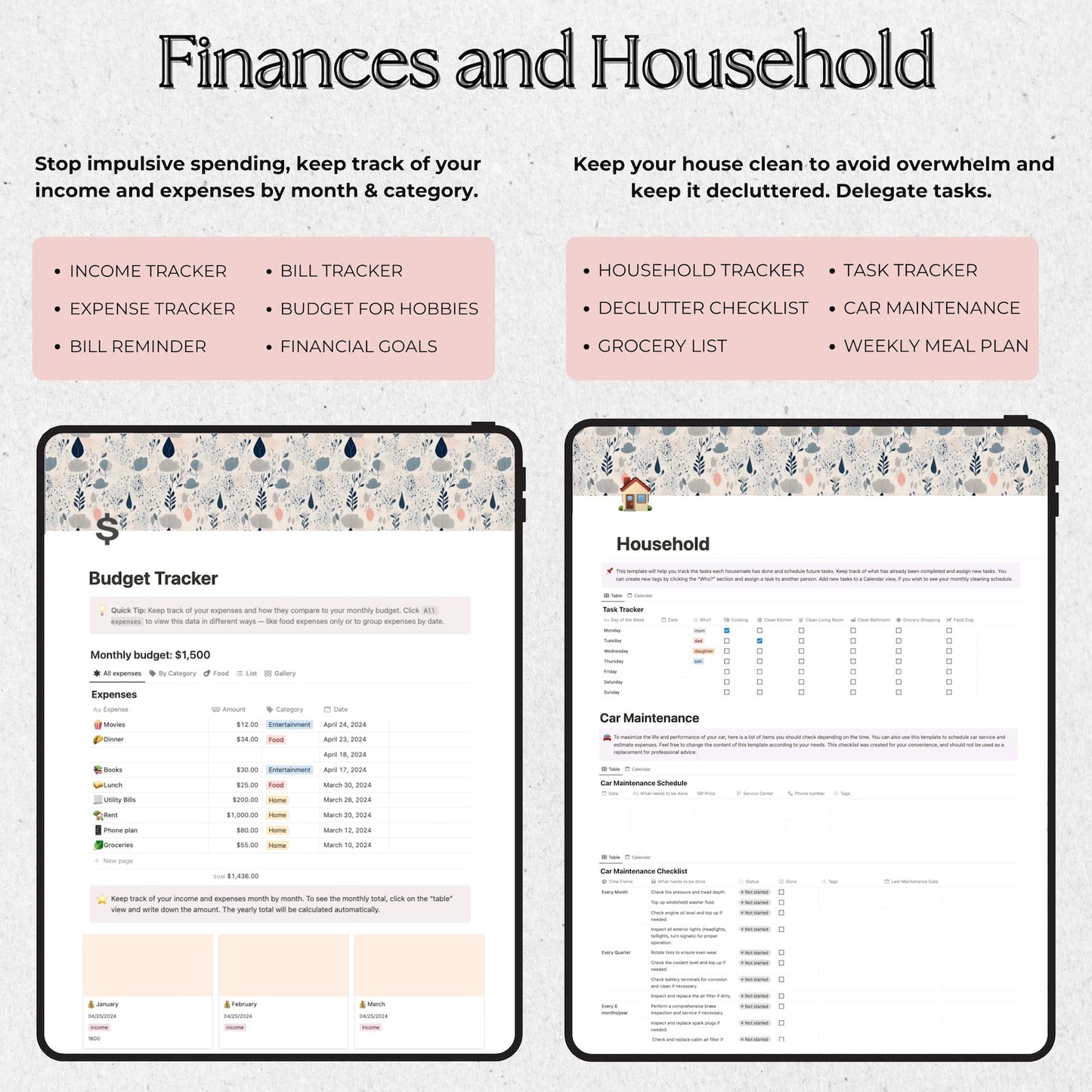 budget and household planner