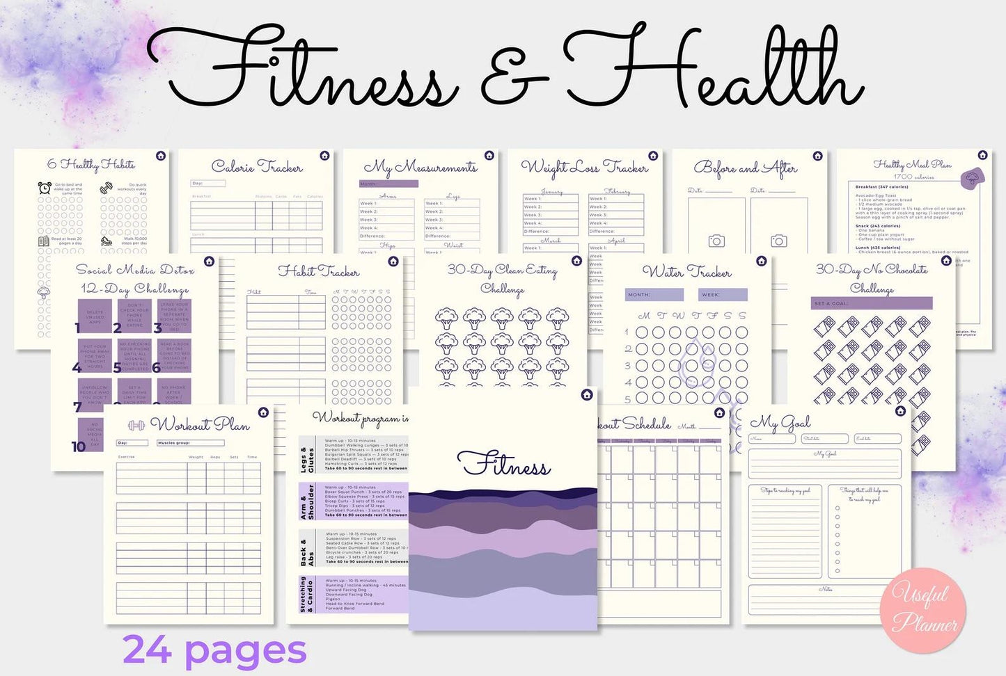 fitness and health planners