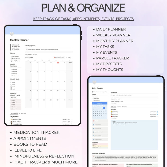 Color-Coded ADHD Notion Planner with an Automated Notification Center ...
