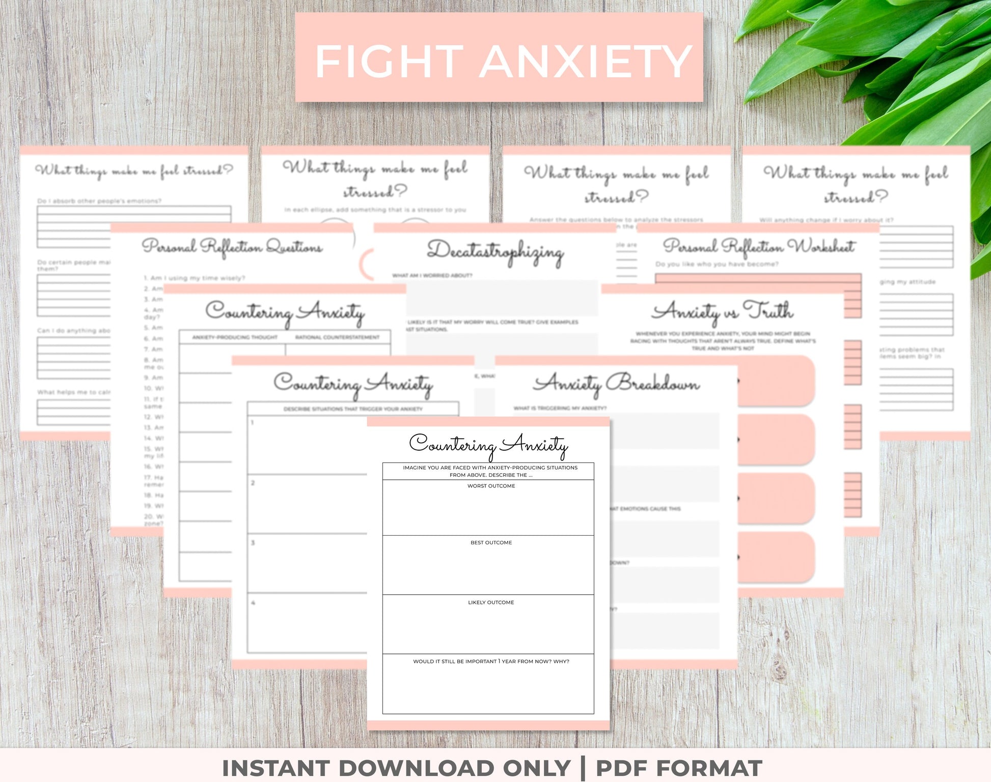 fight anxiety templates