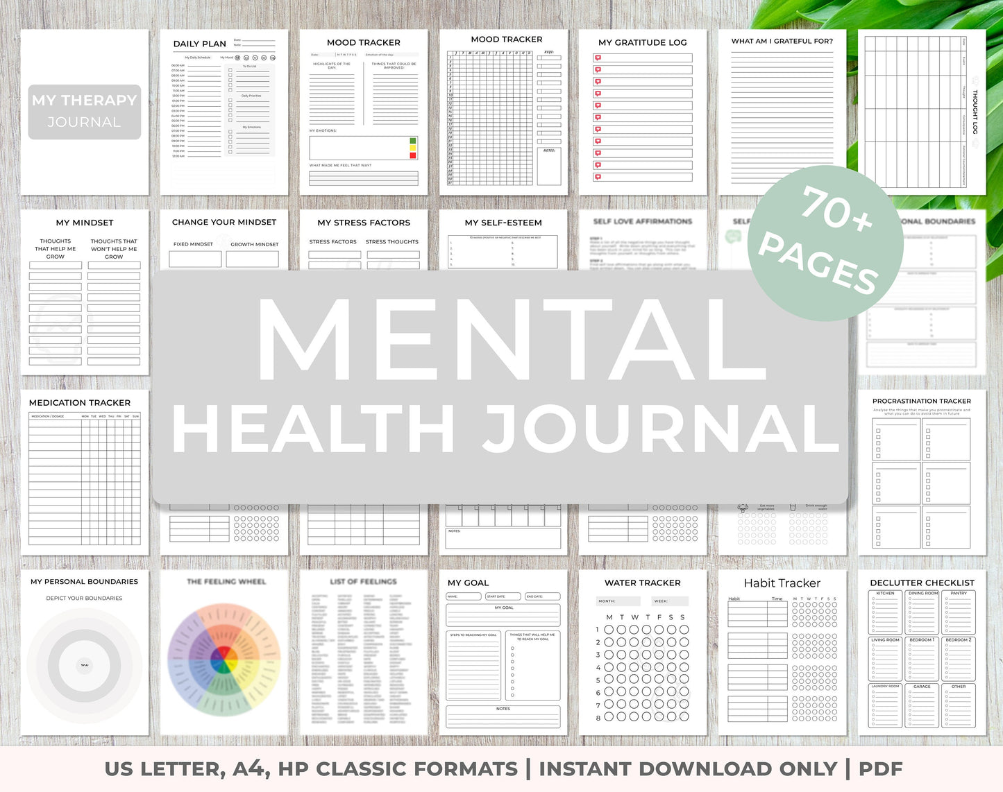 Mental health journal printable