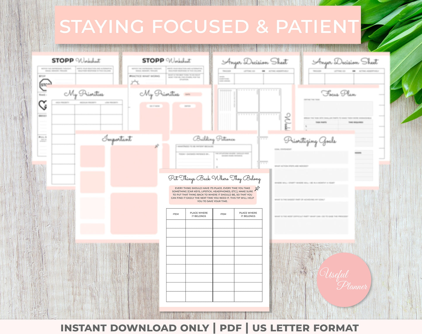 templates to help you stay focused and patient