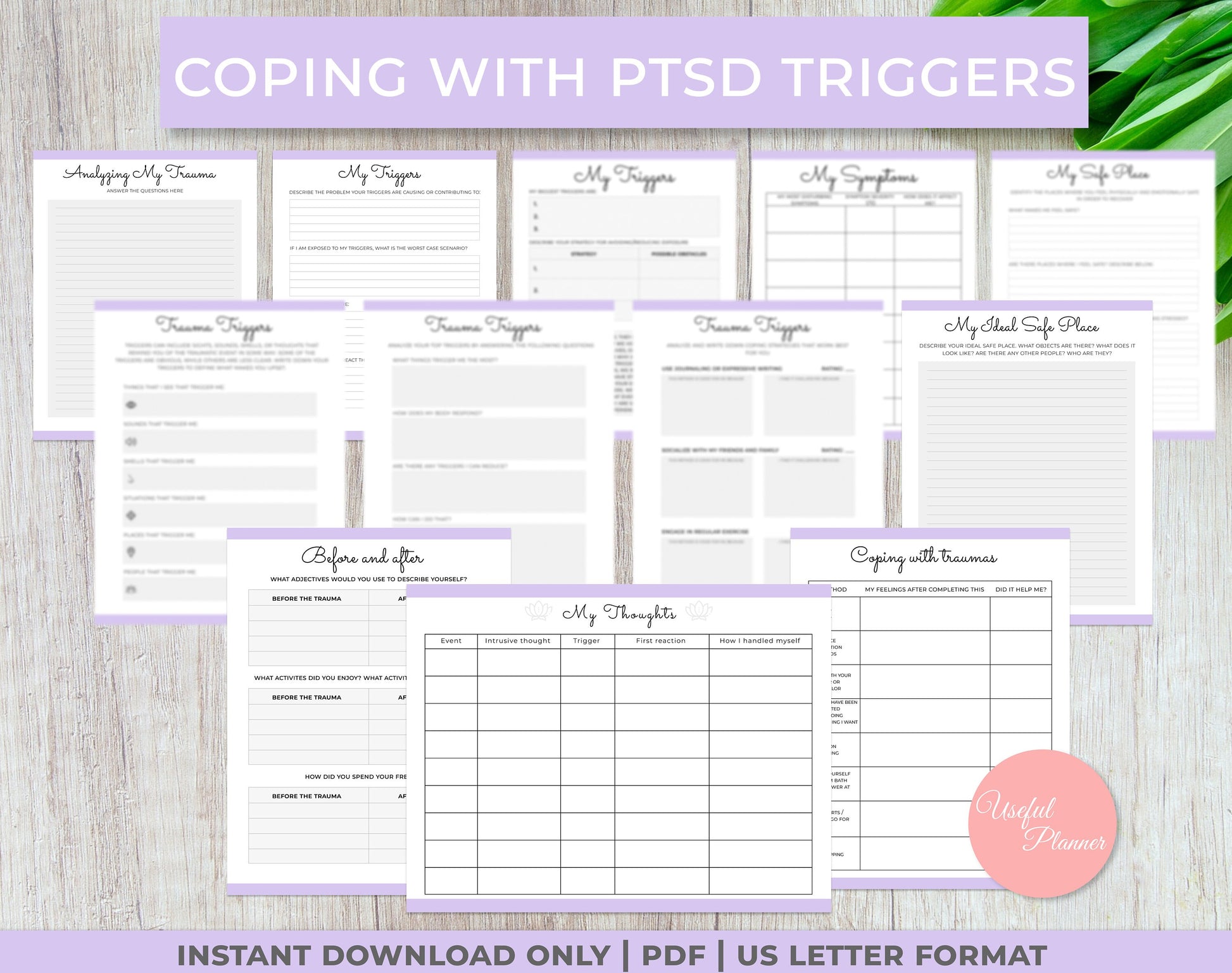 ptsd coping templates