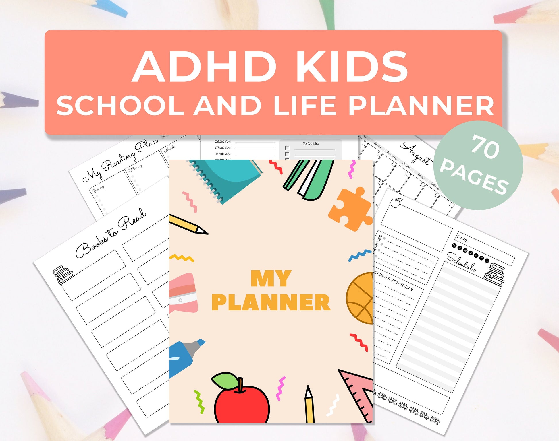 ADHD Kids Planner printable