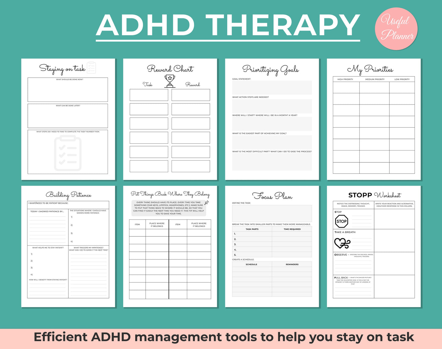 ADHD therapy pages