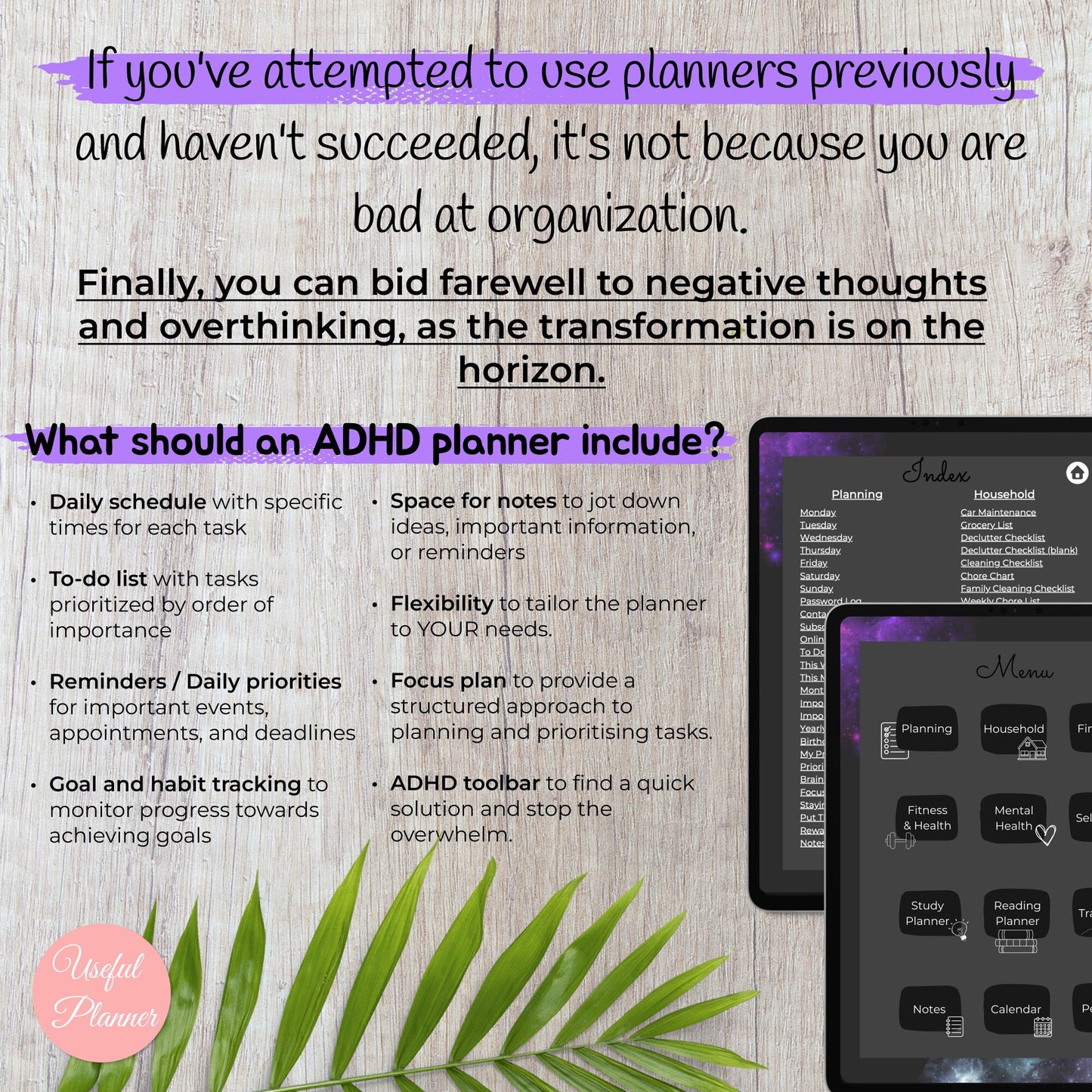 ADHD planner benefits