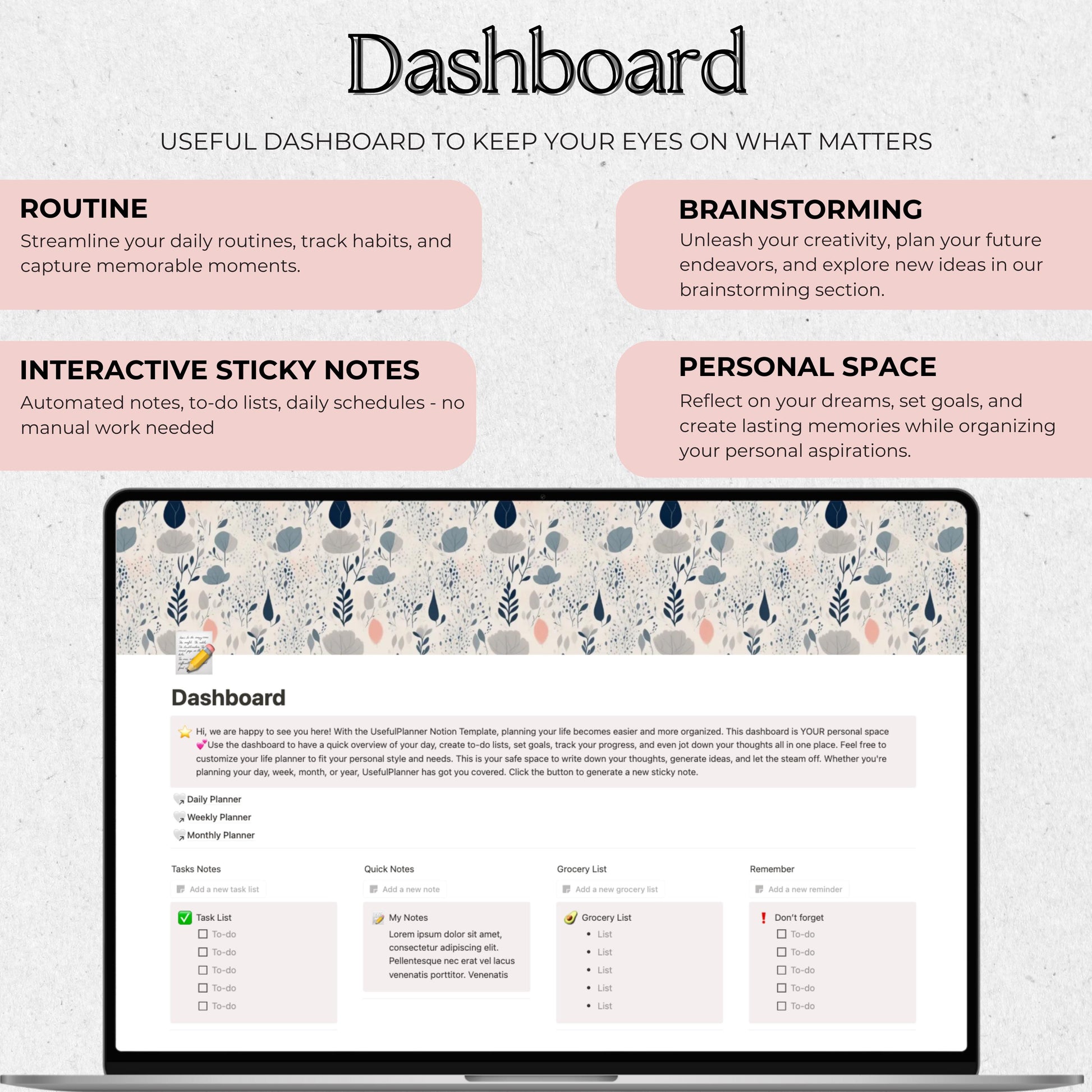 adhd notion planner dashboard