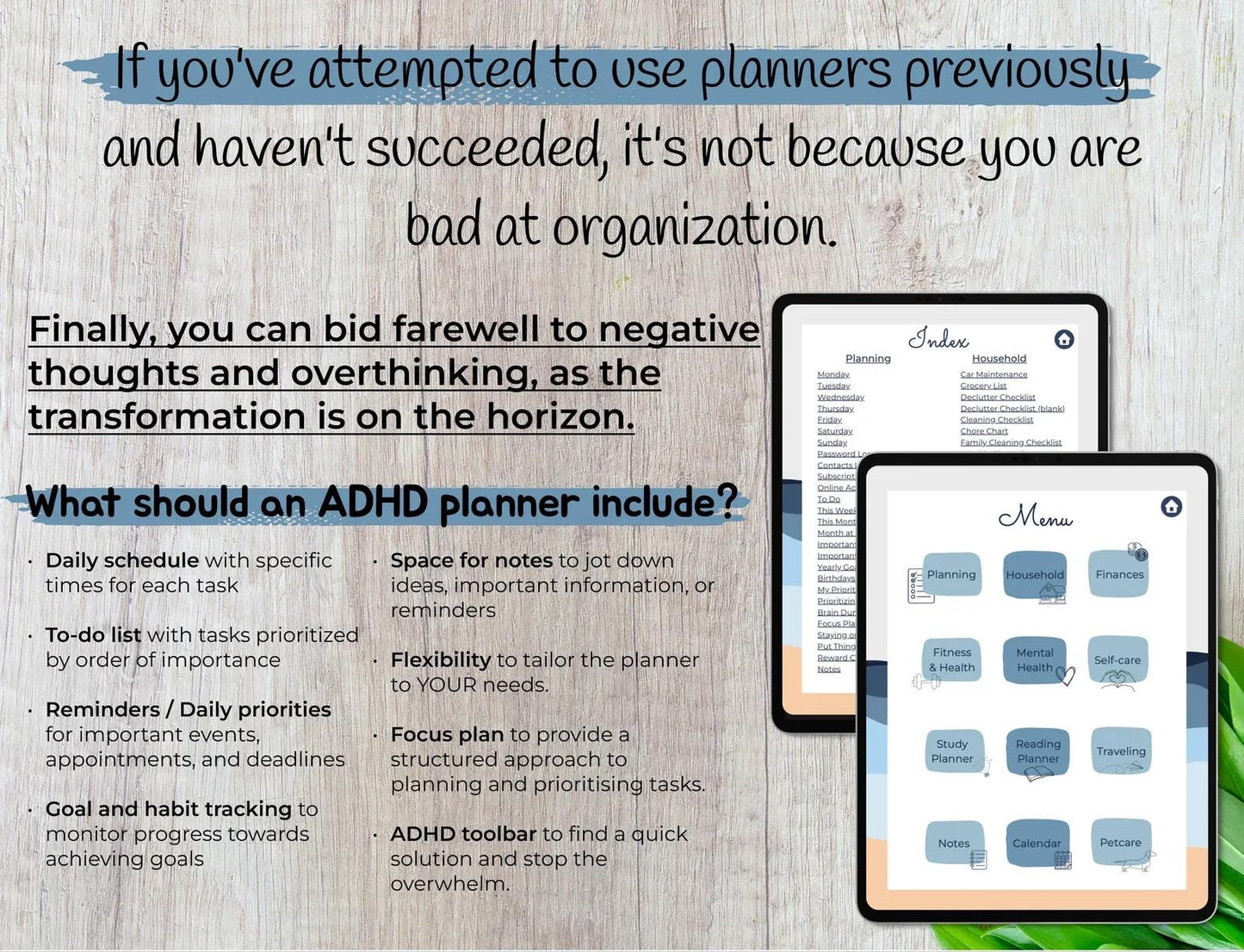 ADHD-specific planner templates