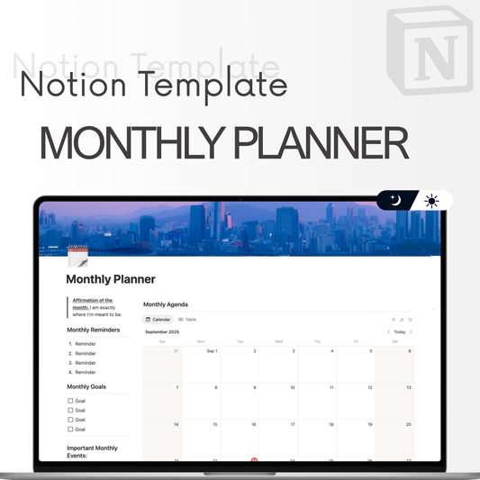 Monthly Planner Notion