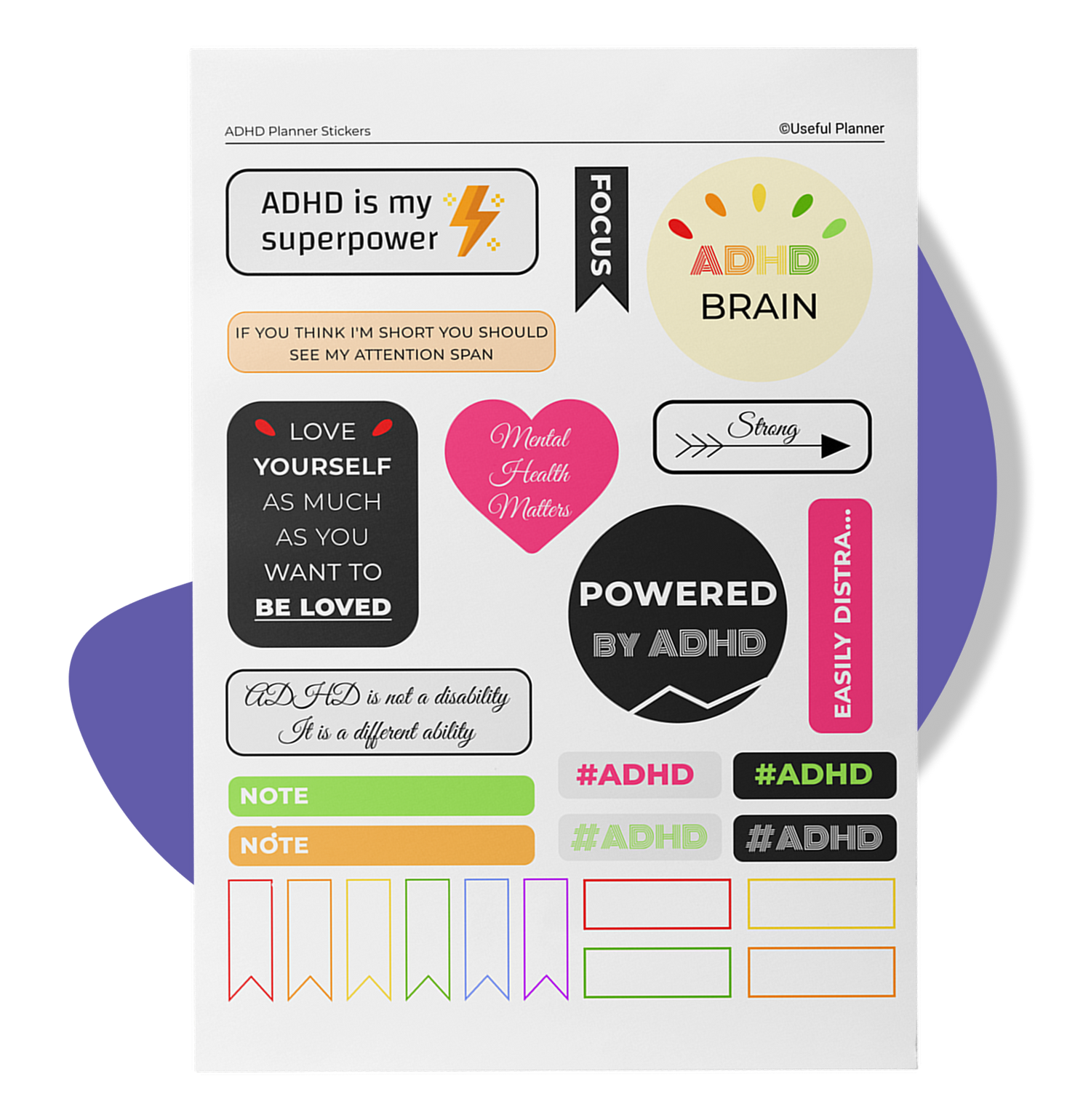 Free ADHD Stickers